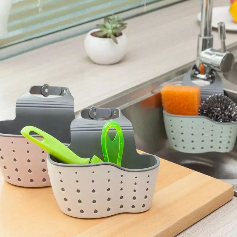 Adjustable Sink Soap Sponge Holder, Kitchen Hanging Drain Basket, Kitchen Sink Washing Storage Rack, Plastic Faucet Hanging Bag, Hanging Drain Rack Basket Adjustable Sink Soap Sponge Holder, Kitchen Hanging Drain Basket, Kitchen Sink Washing Storage Rack, Plastic Faucet Hanging Bag, Hanging Drain Rack Basket